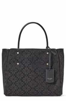 spade flower jacquard tote