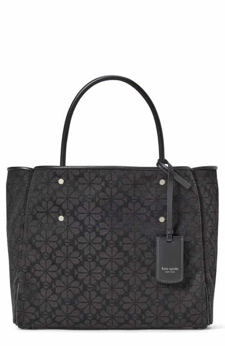 spade flower jacquard tote
