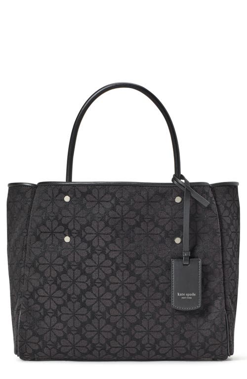 Kate Spade New York Spade Flower Jacquard Tote In Black Multi.