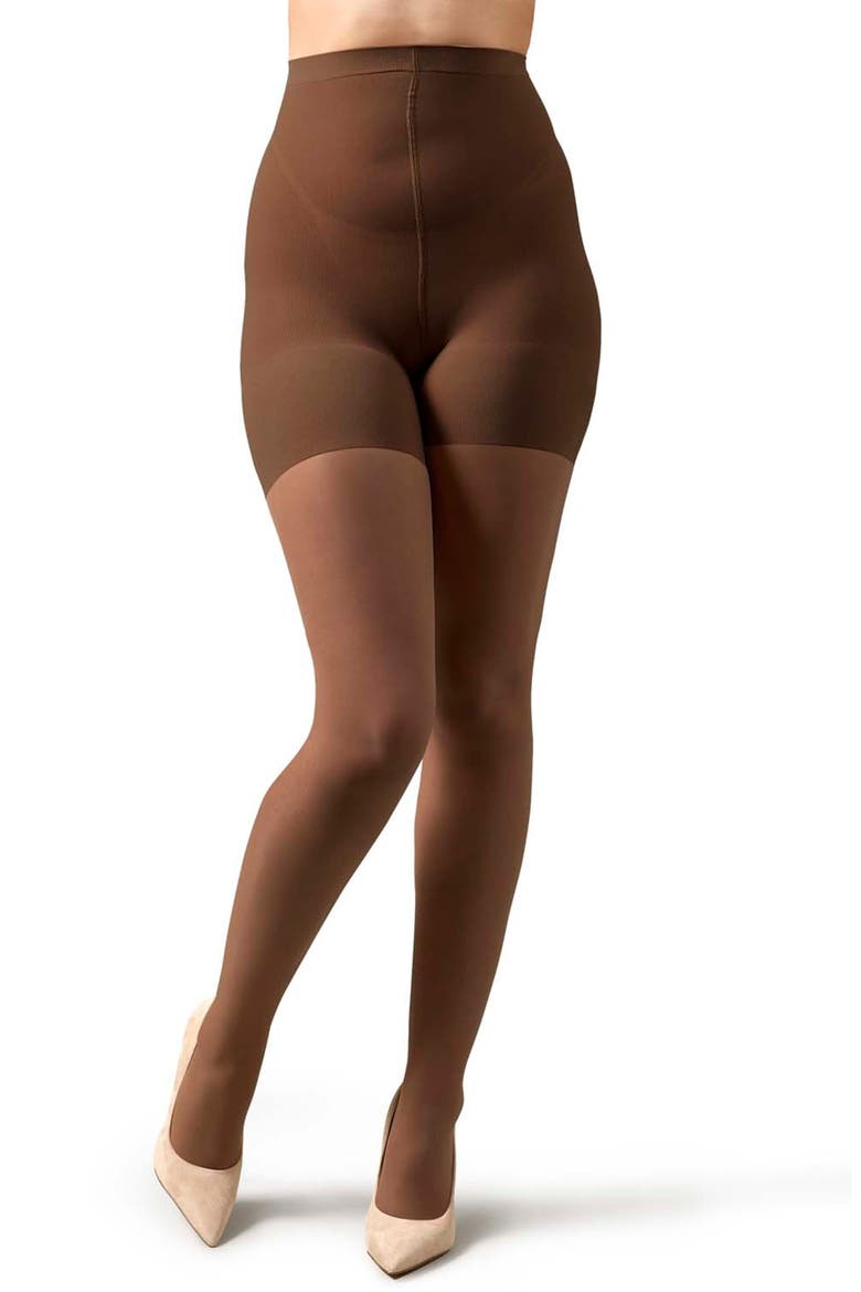 2-Pack Satin Sheer Tights, Alternate, color, COFFEE