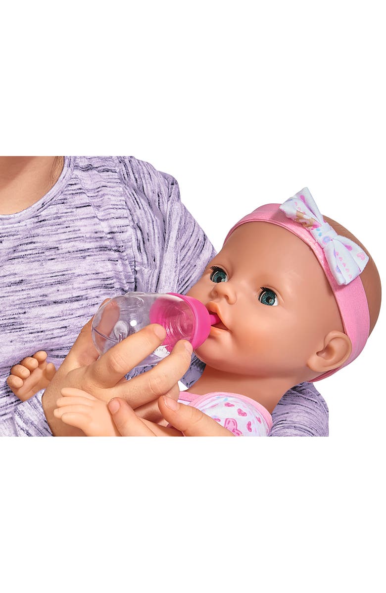 Simba Newborn Drink & Wet 17 Inch Baby Doll with 8 Accessories, Alternate, color, Multicolored
