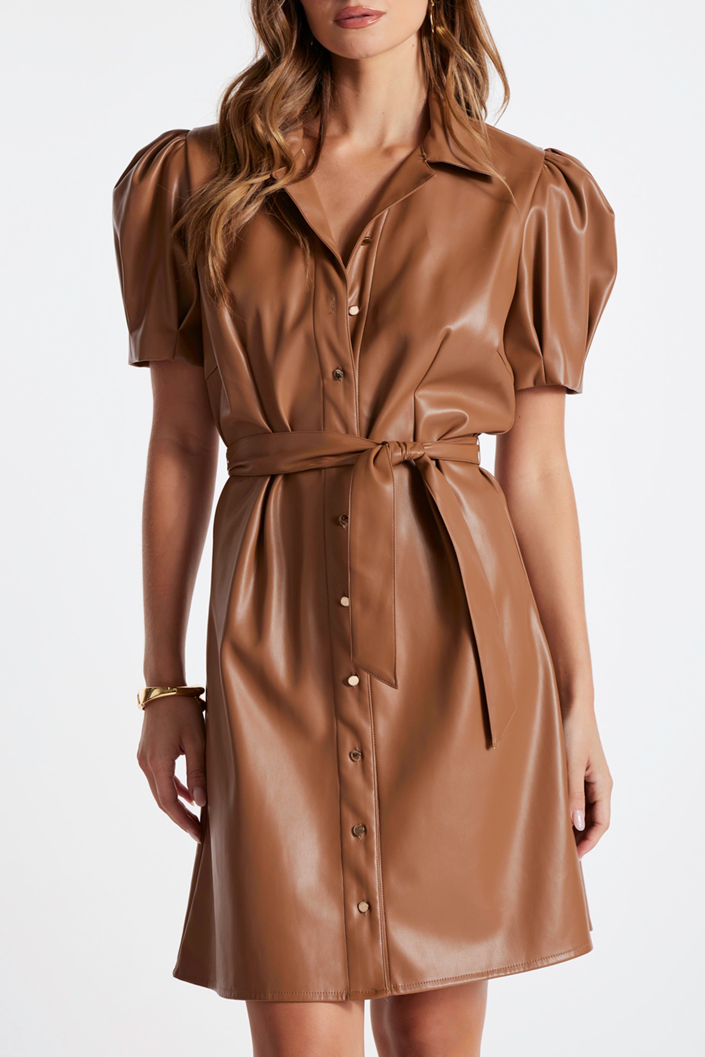 Clea Leather Dress