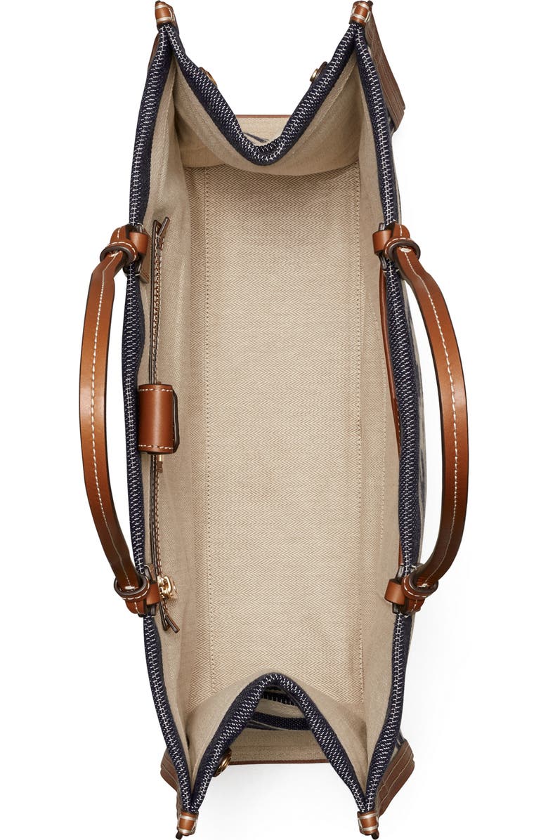 Tory Burch Ella Jacquard Stripe Tote, Alternate, color,