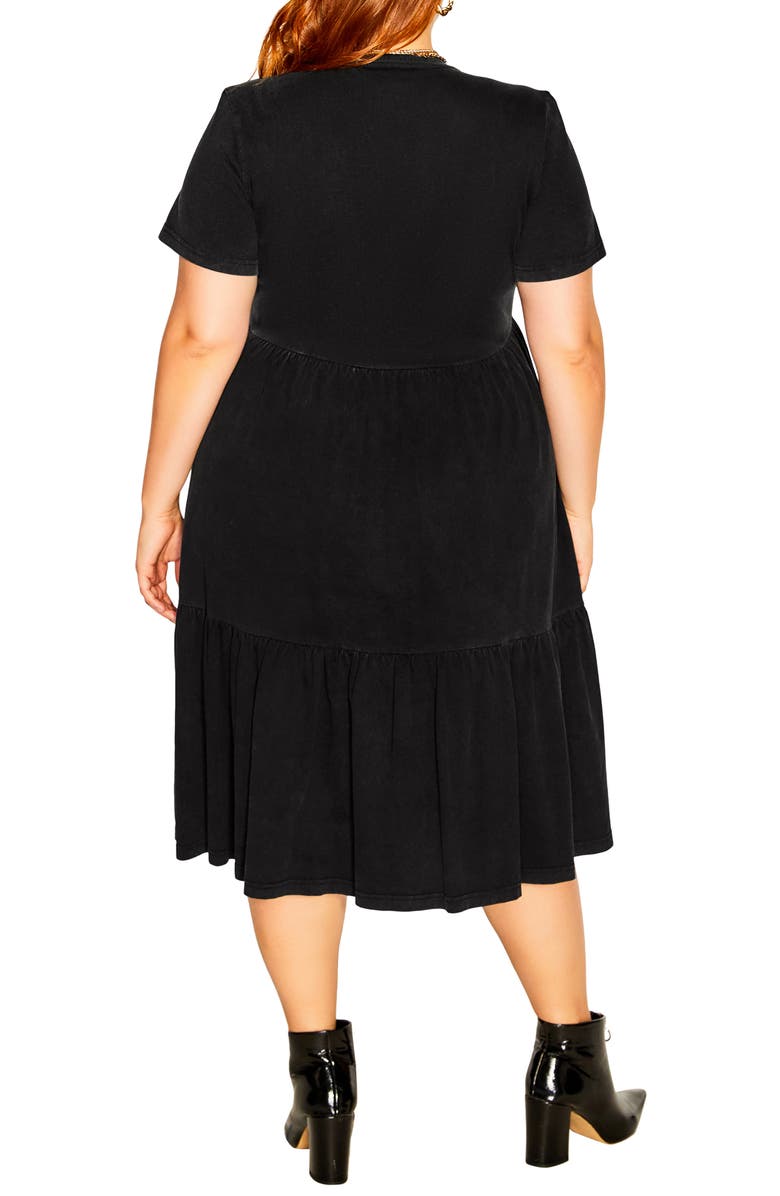 City Chic Retro Roller Midi T-Shirt Dress, Alternate, color,