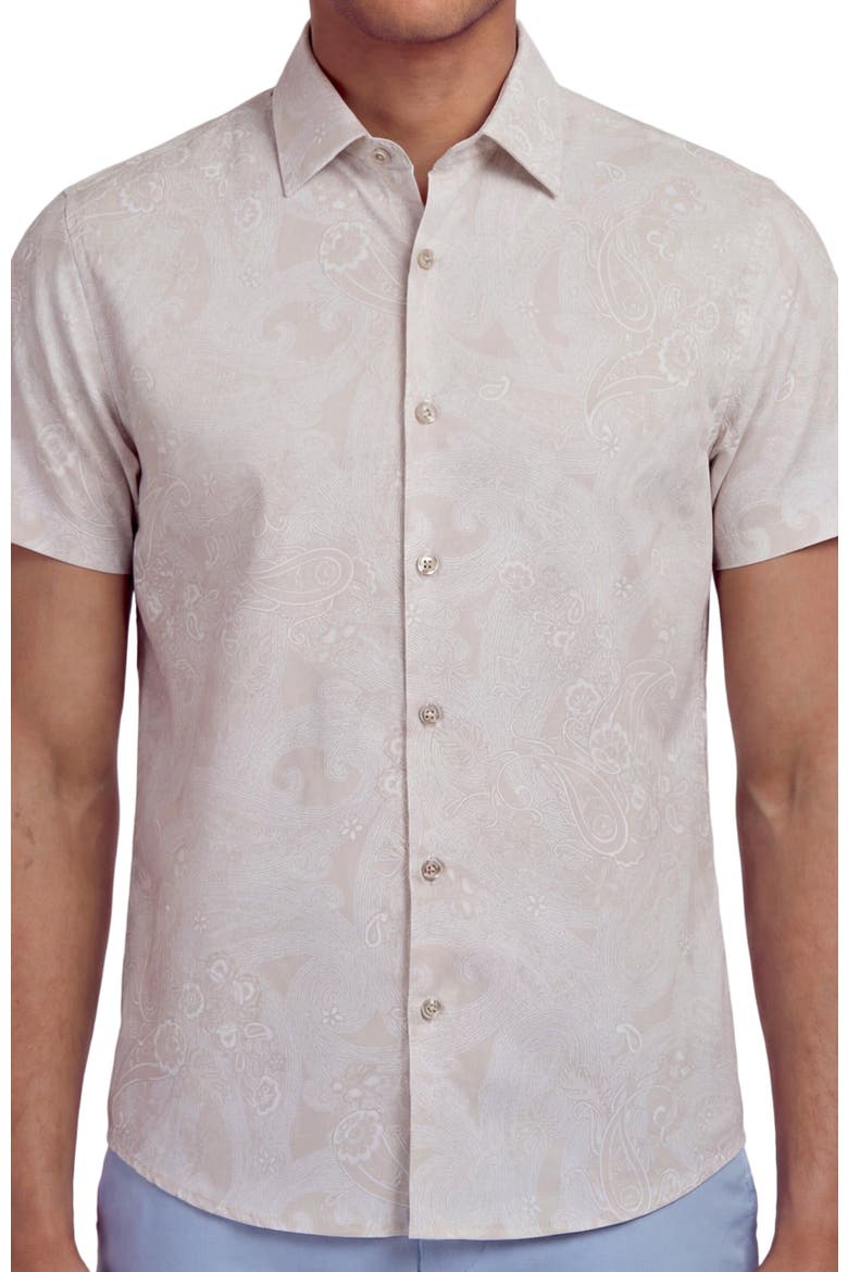 Paisley Explosion Mens Printed Button Up Shirt, Alternate, color, PAISLEY EXPLOSION IVORY