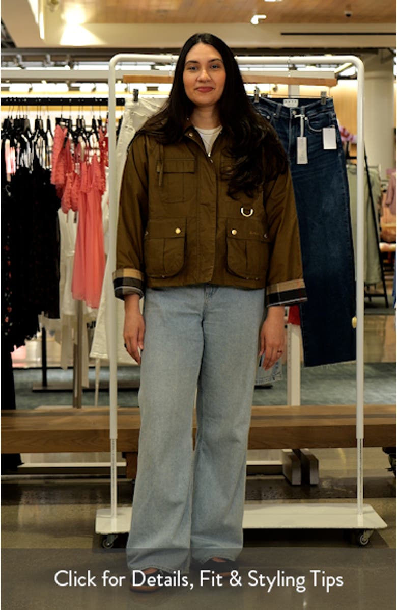 Liza Water Repellent Waxed Cotton Jacket with Removable Hood, sales video thumbnail