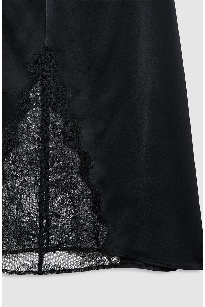 Malou Skirt, Alternate, color, Black / Black Lace