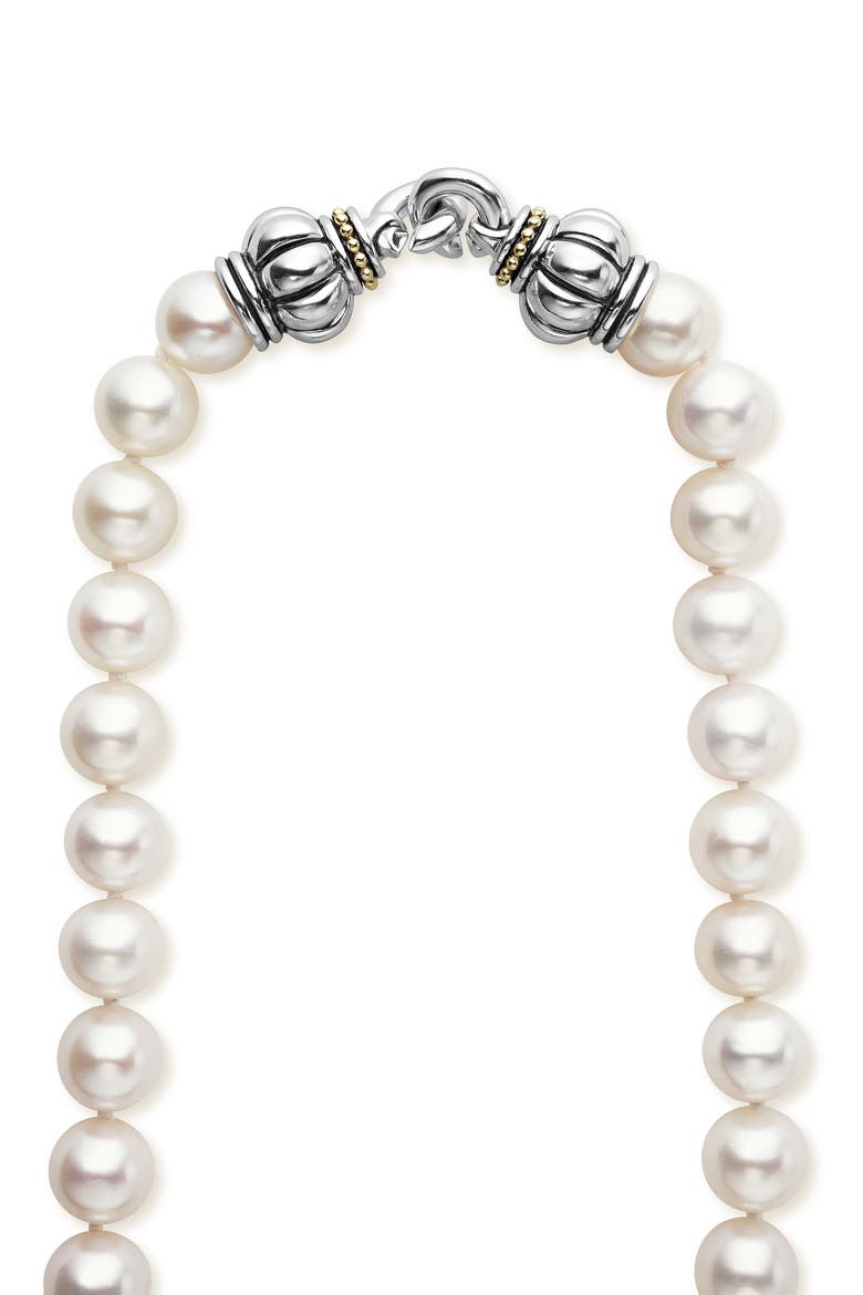 Luna Freshwater Pearl Necklace, Alternate, color, SILVER