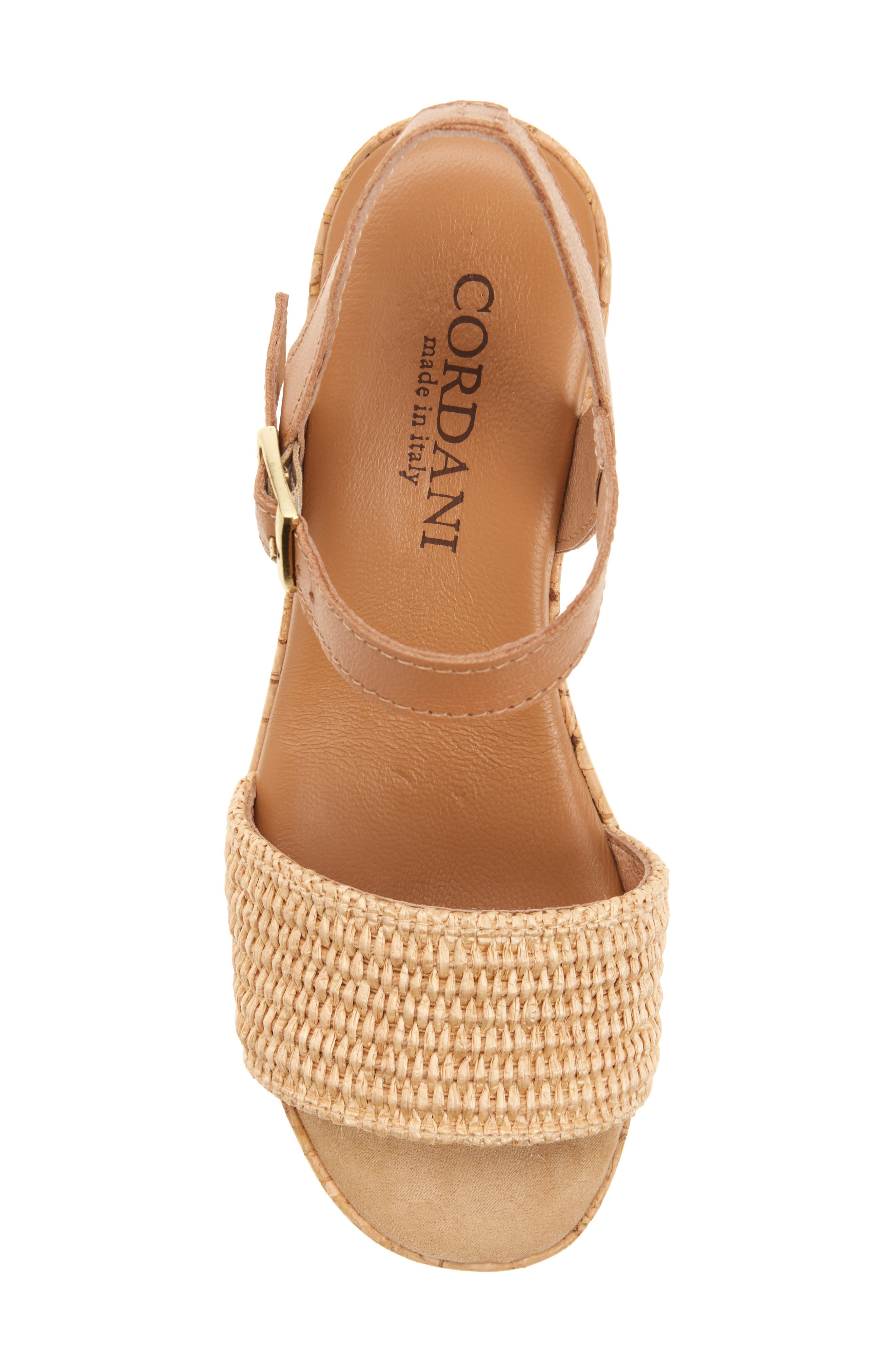 Cordani Jessica Platform Wedge Sandal, Alternate, color, Natural Raffia