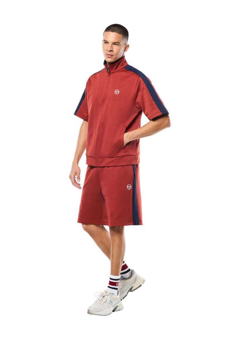 Viscotti Short Sleeve Track Jacket, Main, color, BOSSA NOVA