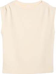 Zella Soft Luxe Knit Gathered Shoulder Top
