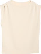 Zella Soft Luxe Knit Gathered Shoulder Top
