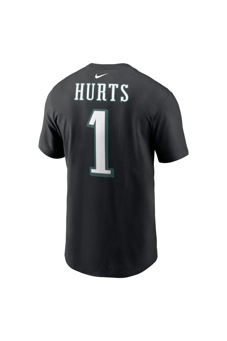 Men's Nike Jalen Hurts Black Philadelphia Eagles Player Name & Number T-Shirt, Alternate, color, Black