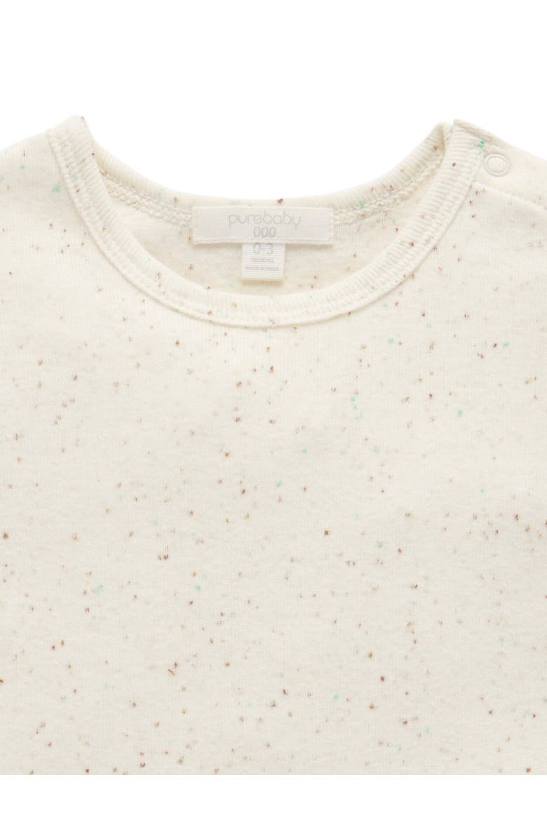 Purebaby Turtle Broderie Overall and Tee Set, Alternate, color, Llama Broderie