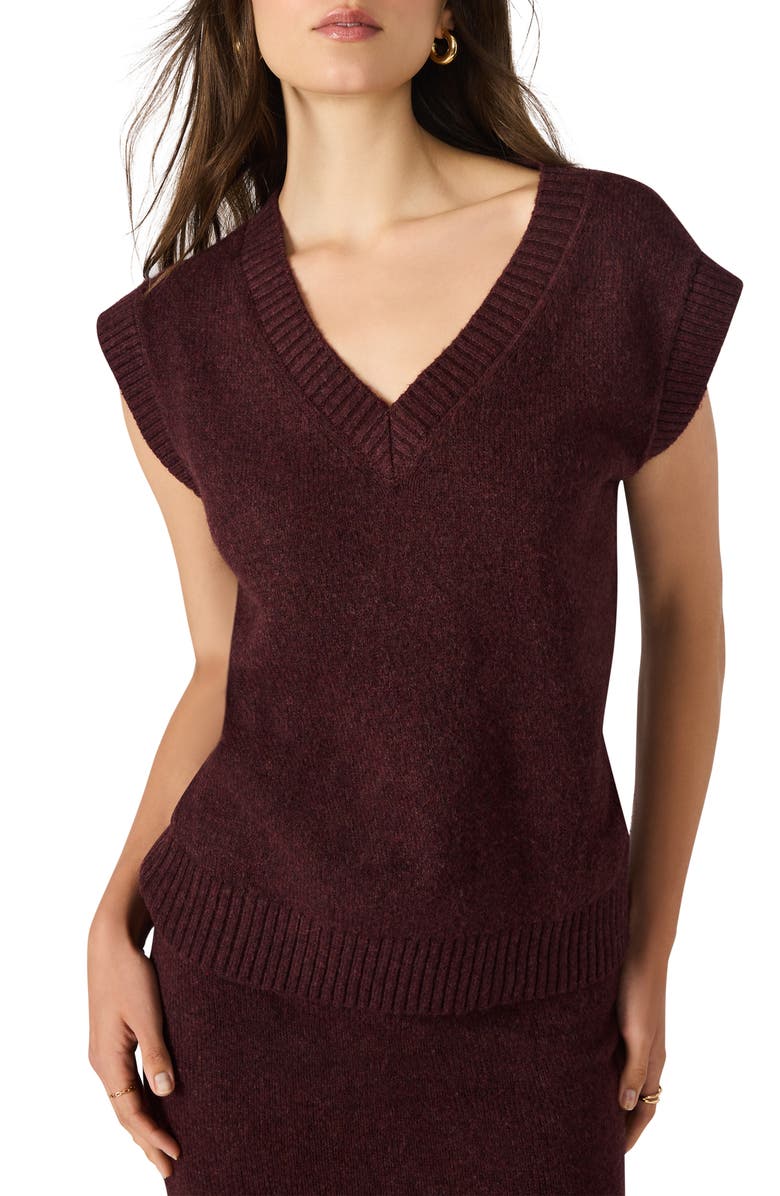Steve Madden Remy Sweater Vest, Main, color, Wine