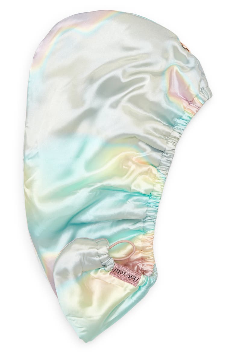Quick Dry Satin Hair Towel, Alternate, color, AURA