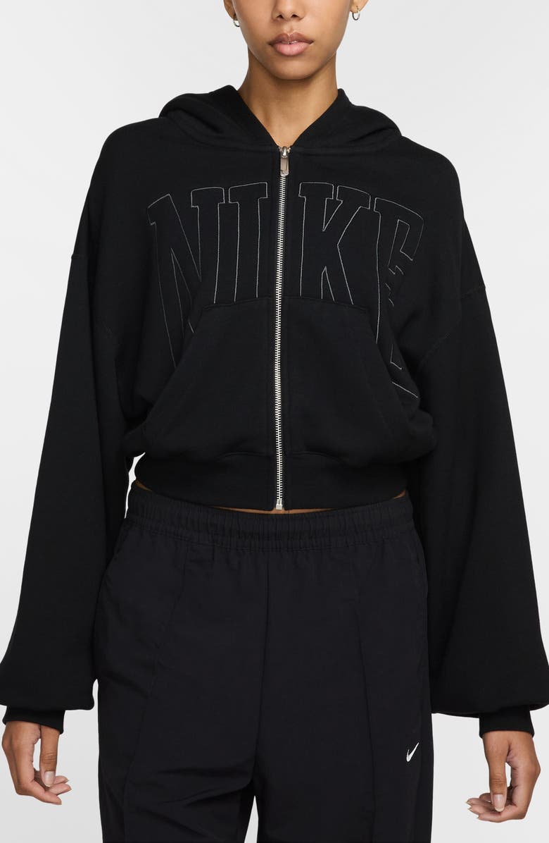 Nike Sportswear Street Crop Cotton Hoodie, Main, color, 