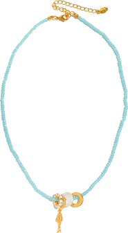 Girls Crew Fish Beaded Pendant Necklace
