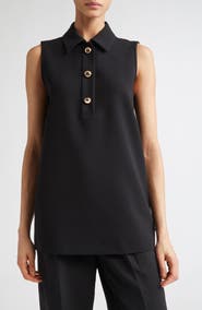 Max Mara Studio Golf Sleeveless Cady Polo