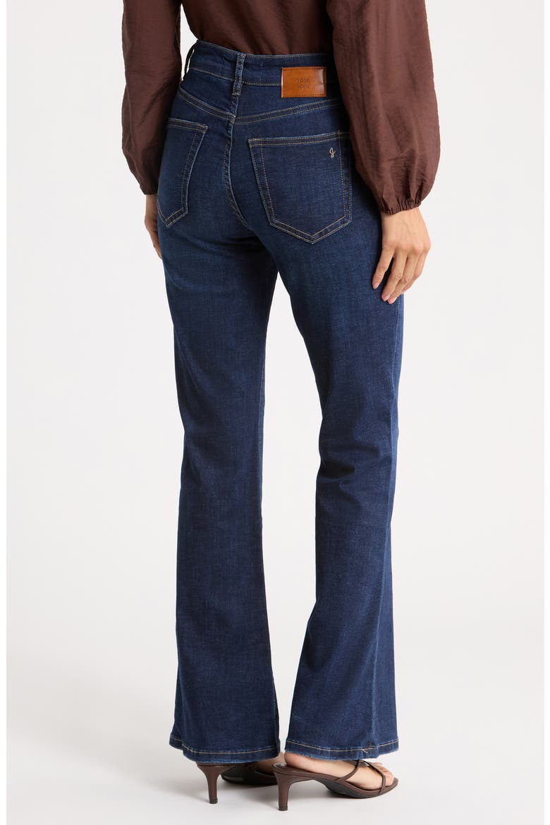 High Waist Flare Leg Jeans, Alternate, color, DARKER WASH W/ WRISKER