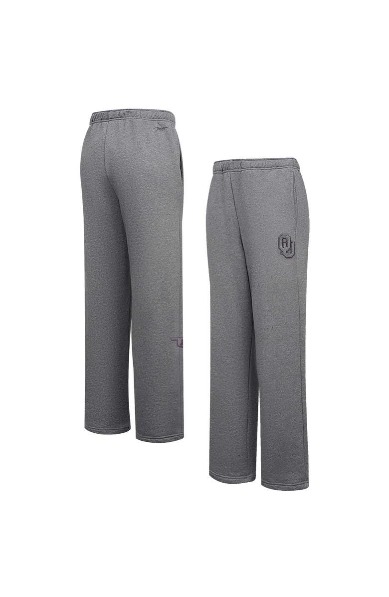 PRO STANDARD Women's Pro Standard Heather Charcoal Oklahoma Sooners Tonal Neutral Relaxed Fit Fleece Sweatpants, Alternate, color, Heather Charcoal