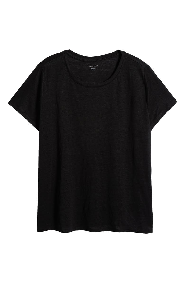 Eileen Fisher Organic Linen Crewneck T-Shirt, Alternate, color, 