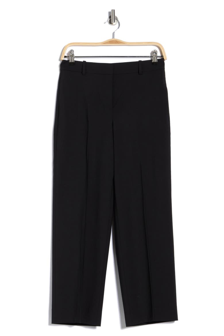 High Waist Straight Leg Pants, Alternate, color, BLACK