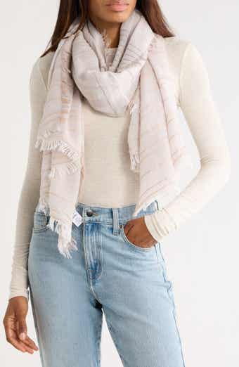 Melrose and Market Two-Tone Stripe Textured Scarf