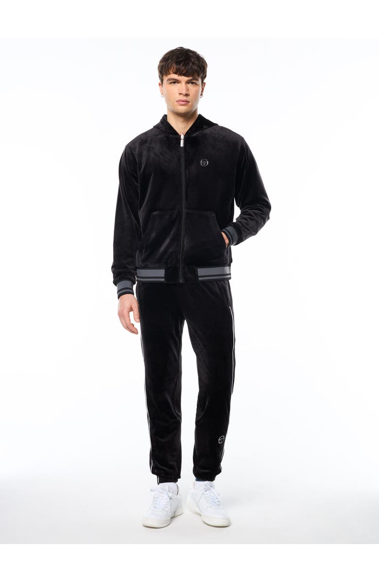 Sergio Tacchini Viaggioa Reversible Velour Track Jacket, Alternate, color, Black Beauty