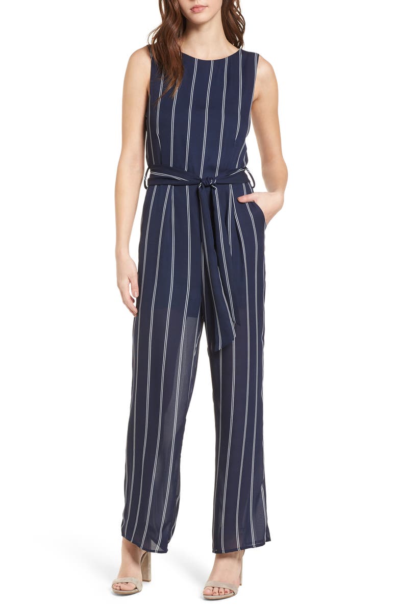 One Clothing Stripe Jumpsuit, Main, color,