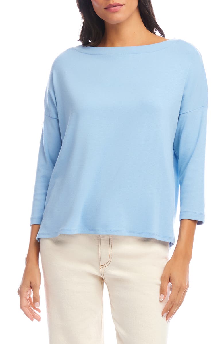 Karen Kane Boatneck Organic Cotton Blend Top, Main, color, 