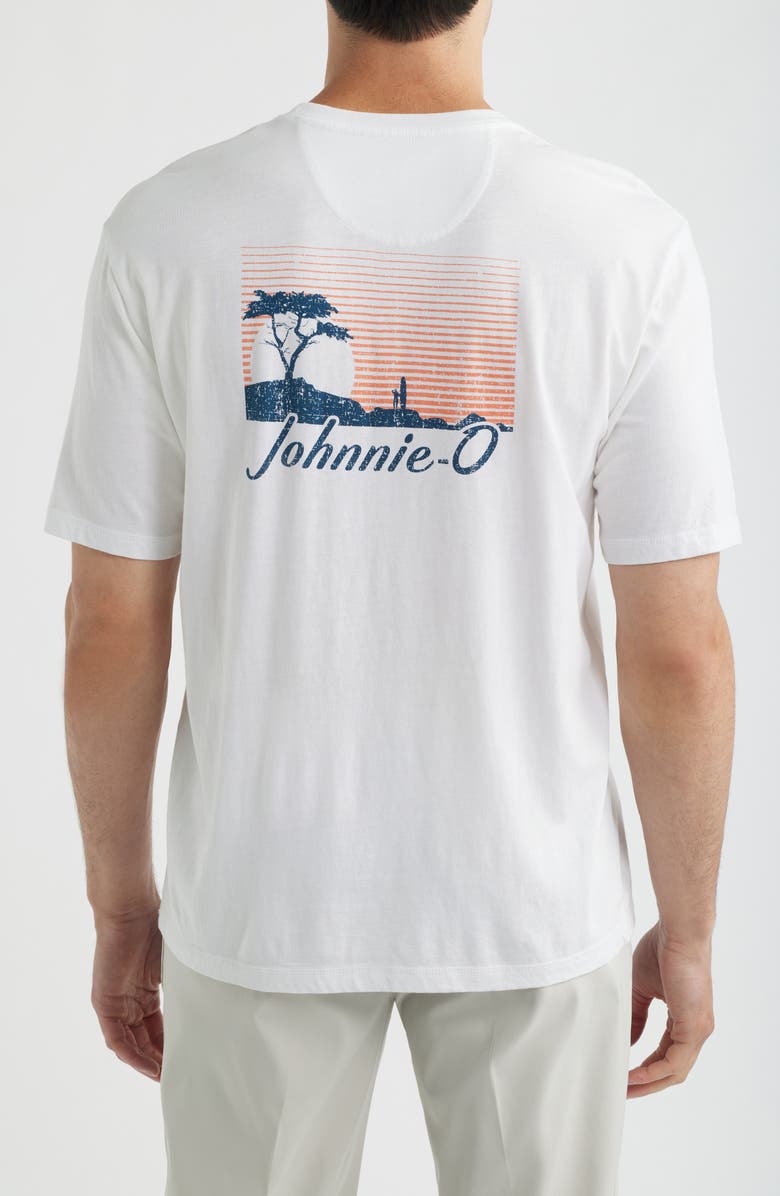 johnnie-O Shoreline Cotton Blend Pocket T-Shirt, Alternate, color, White