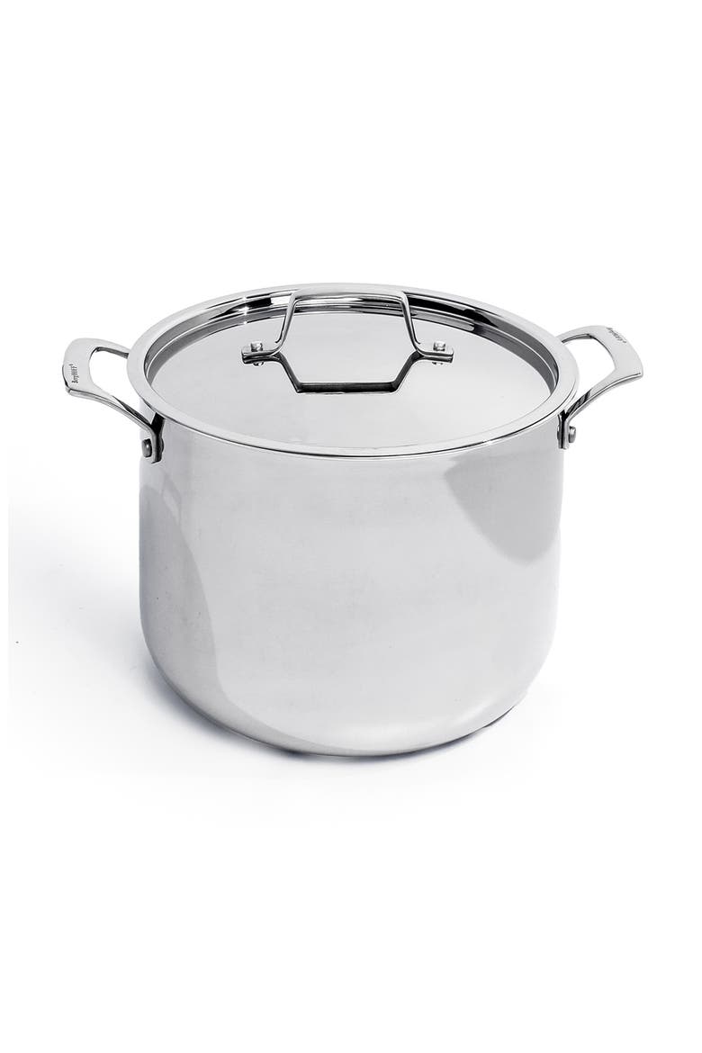 Professional Stainless Steel Tri-Ply 7-Qt. Stock Pot, Alternate, color, SILVER