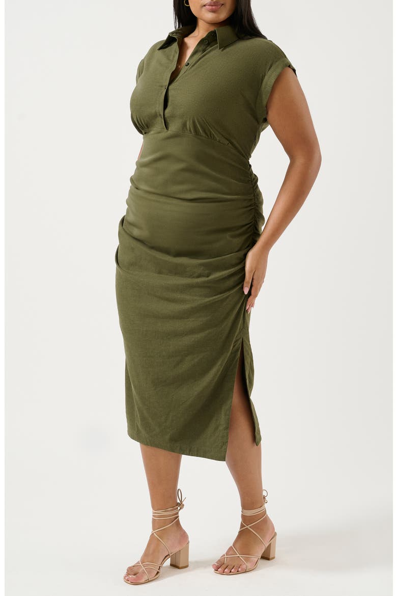 Desert Whisperer Midi Dress, Alternate, color, OLIVE