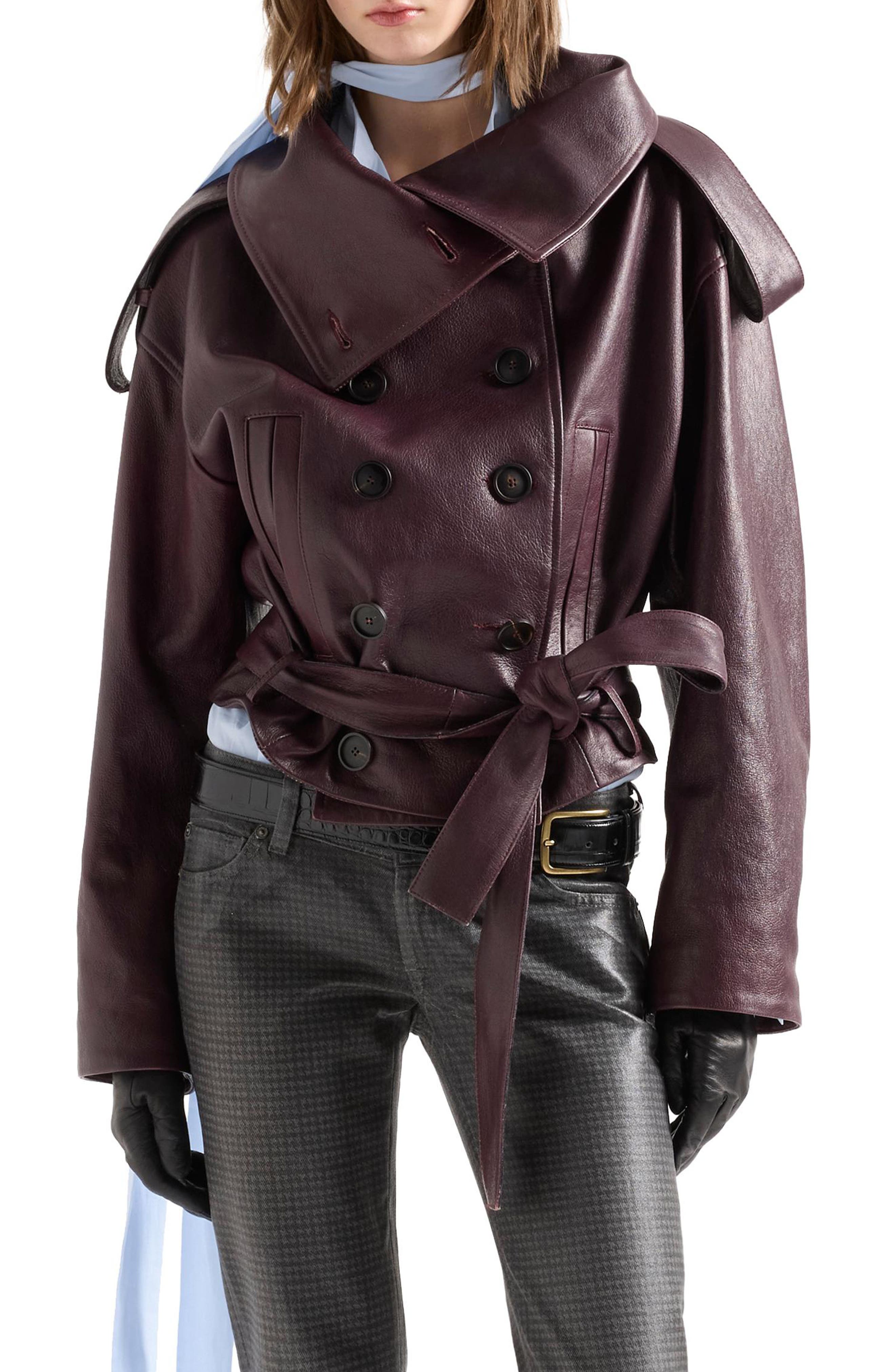 selected LEATHER BURGUNDY