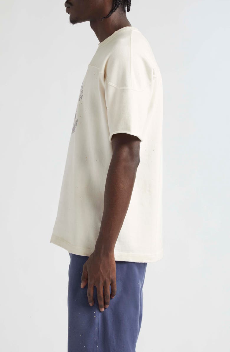 Golden Goose Journey Football Logo Distressed Cotton Graphic T-Shirt, Alternate, color, 