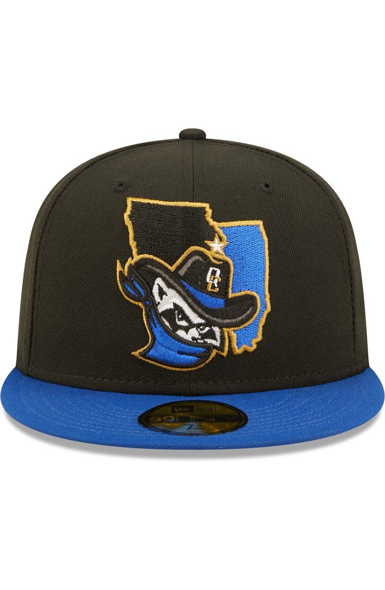 New Era Men's New Era Black Quad Cities River Bandits Authentic Collection Team Alternate 59FIFTY Fitted Hat, Alternate, color, Black