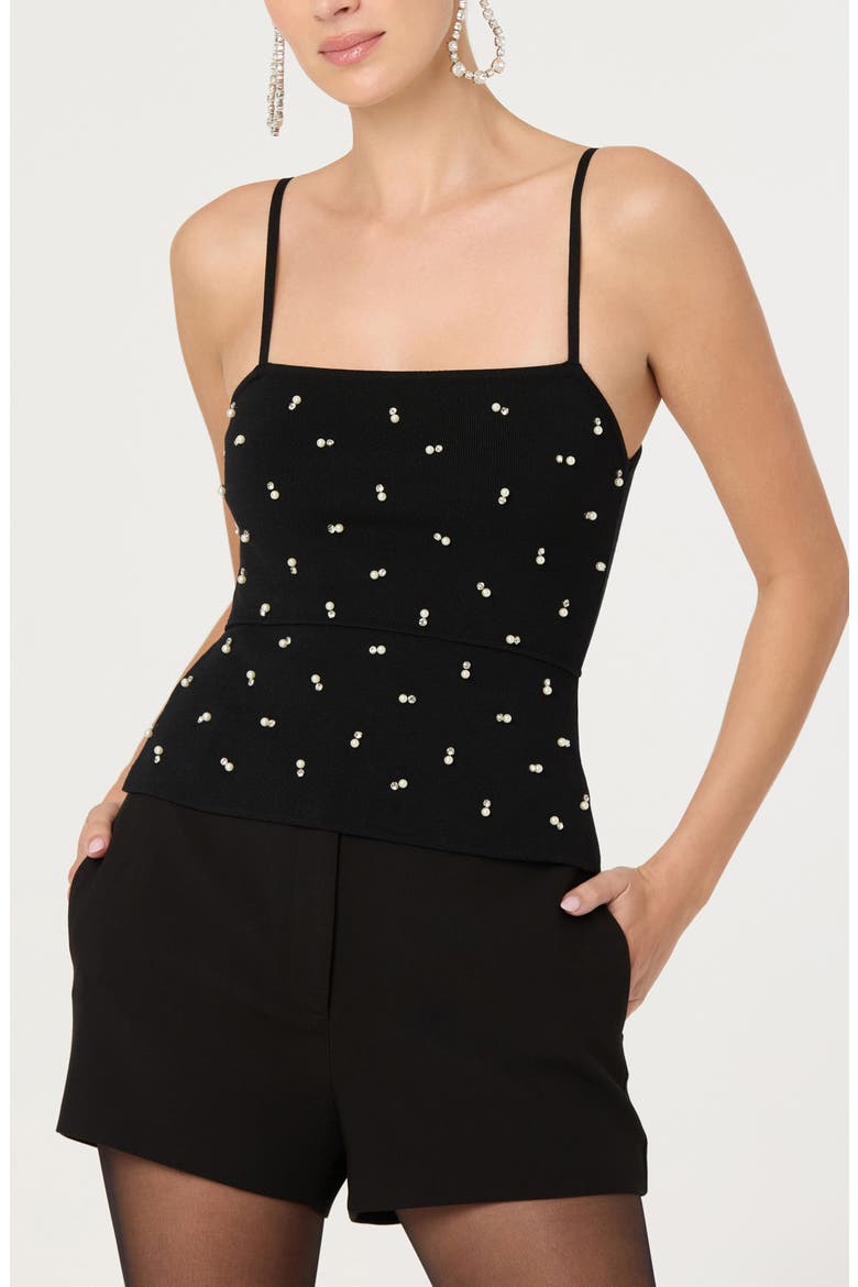 Adde Jewel Embellished Sweater Camisole, Alternate, color, BLACK