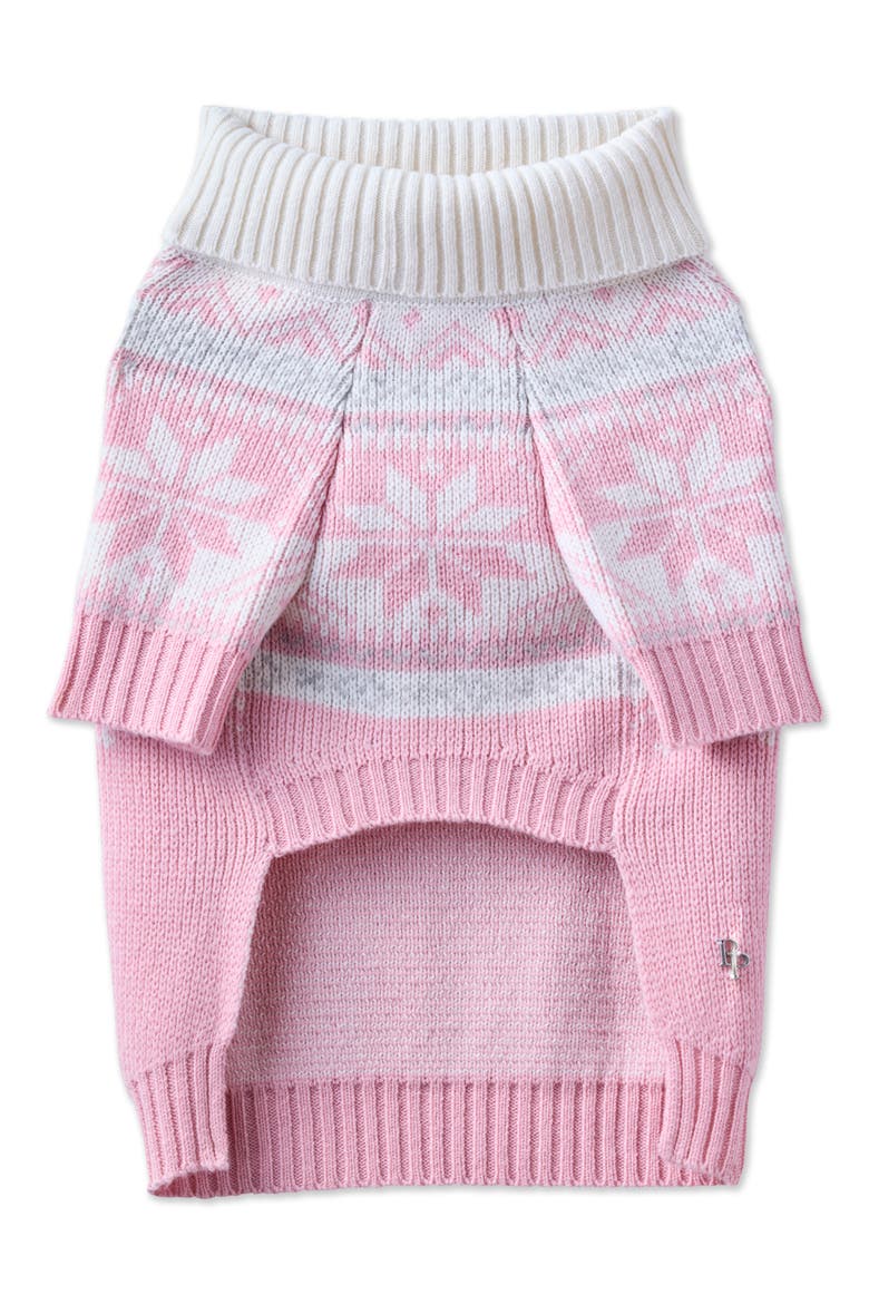 Windsor Fair Isle Cashmere Pet Sweater, Main, color, PINK FAIR ISLEDNU