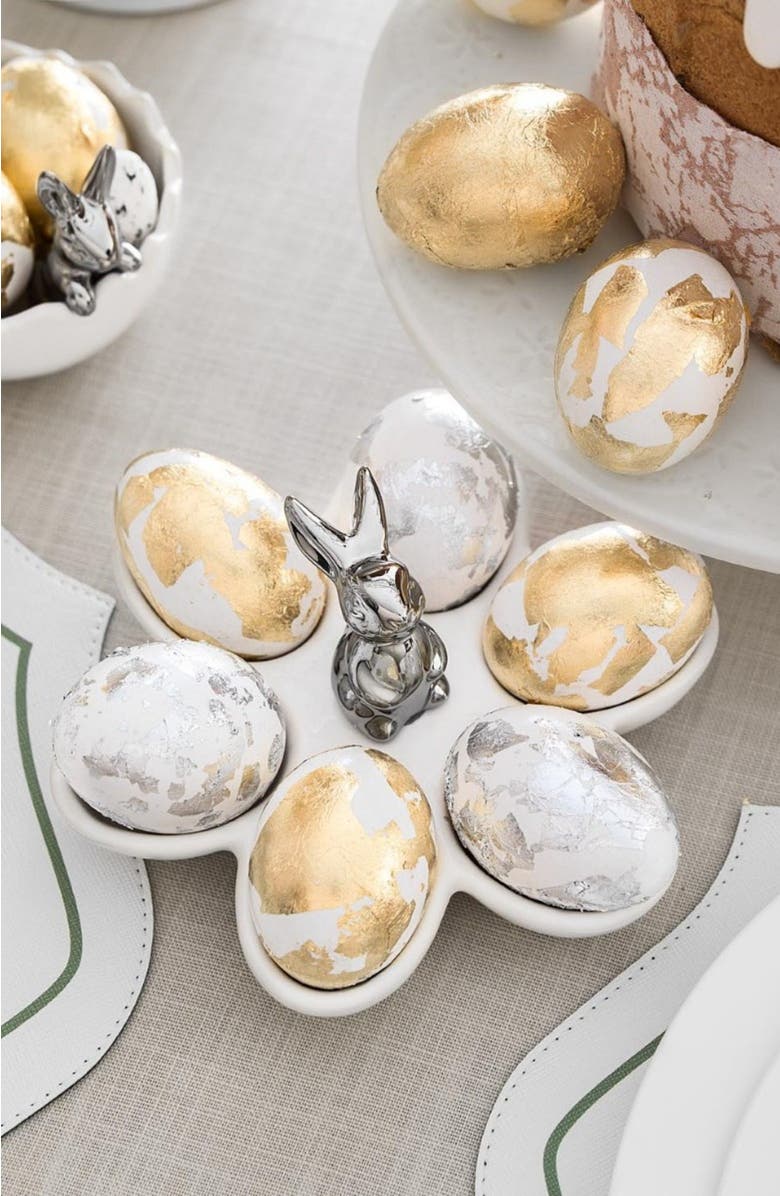 Togas Falber Egg Dish, Alternate, color, White