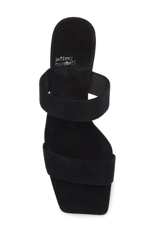 Jeffrey Campbell Danity Platform Slide Sandal In Black Suede