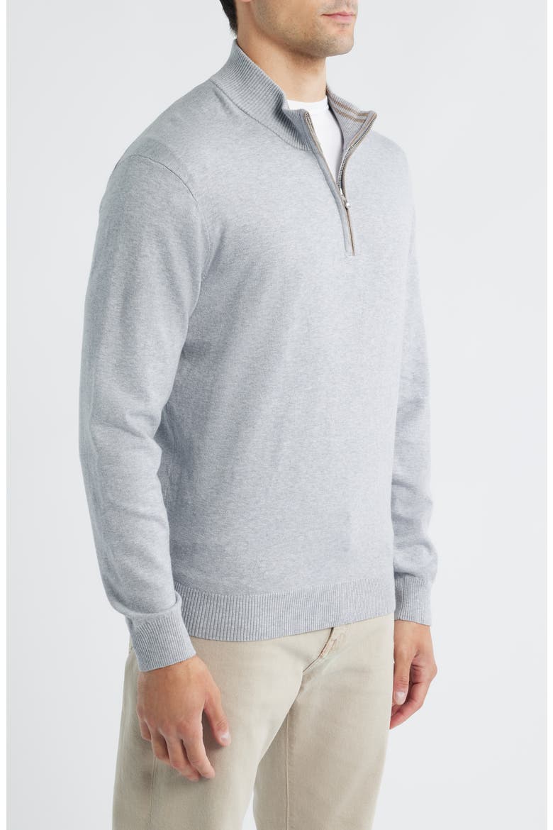 Desmond Half Zip Sweater, Alternate, color, PEBBLE