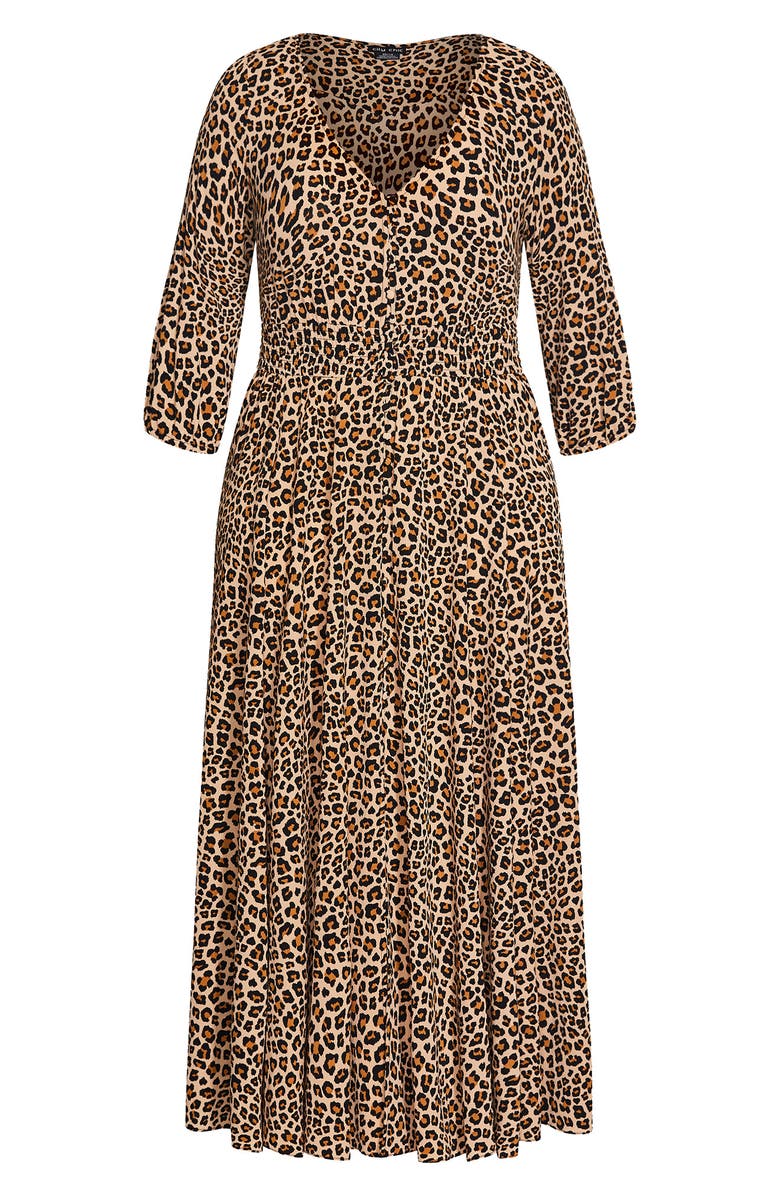 City Chic Animal Print Maxi Dress, Alternate, color, 
