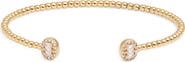 Nordstrom Cubic Zirconia Accent Shot Bead Cuff Bracelet