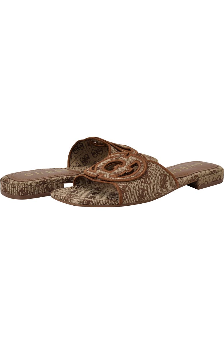 GUESS Tarishae Slide Sandal, Alternate, color, Medium Brown