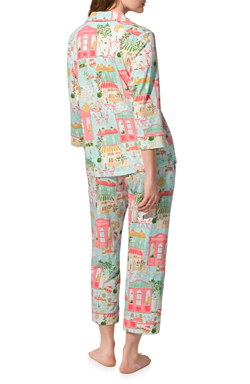 Bedhead Pajamas Print Stretch Organic Cotton Crop Pajamas In Multi
