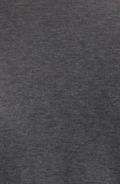 Jack Victor Wellington Heathered Cotton & Silk Crewneck T-shirt In Charcoal