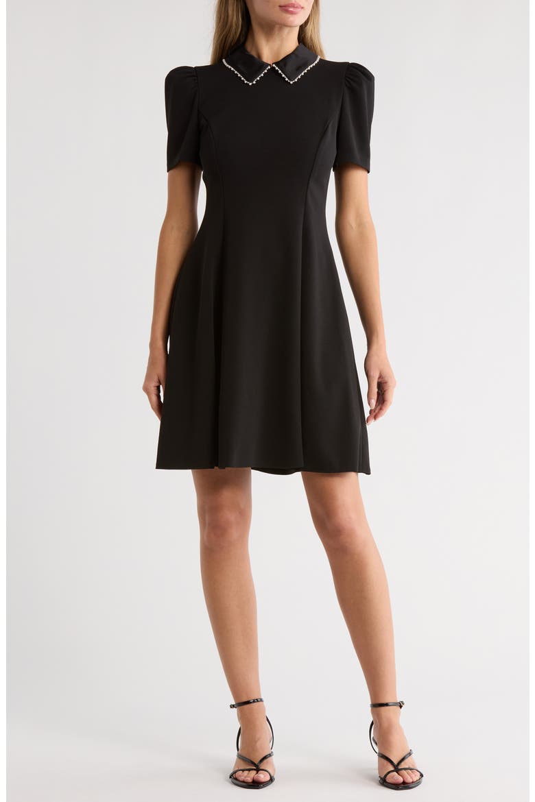 Faux Pearl Embellished Collar A-Line Dress (Women) | Nordstromrack