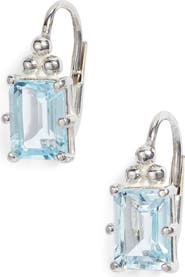 Anzie Dew Drop Carre Topaz Earrings