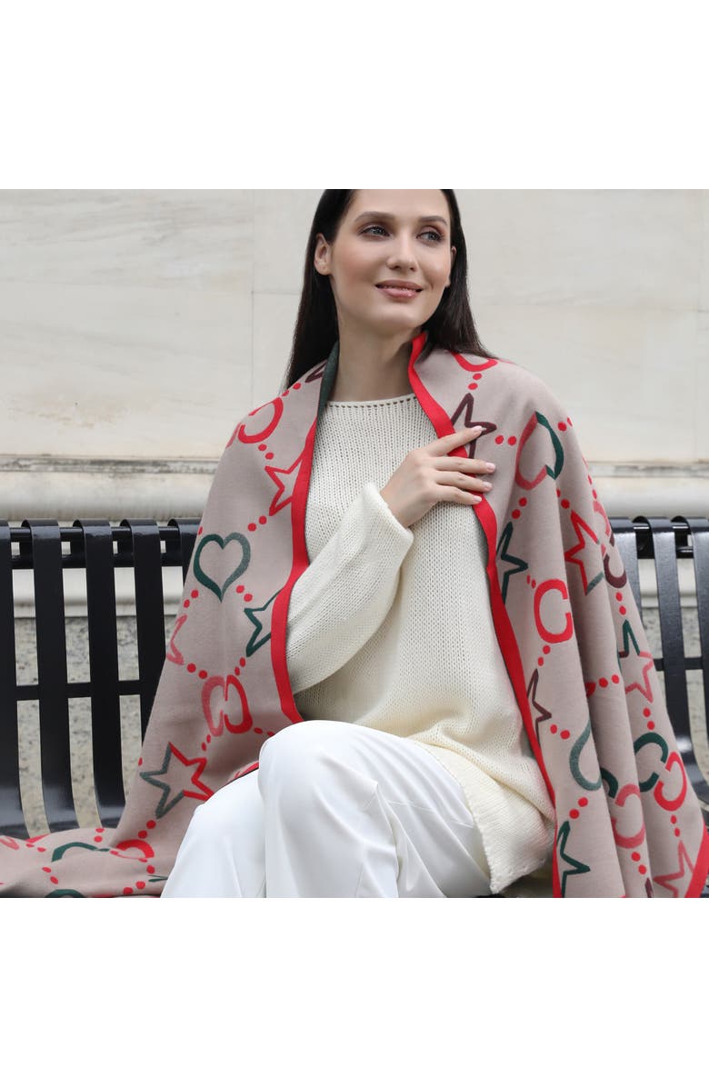 Youzey The Astra Scarf, Alternate, color, Cream/Red/Teal